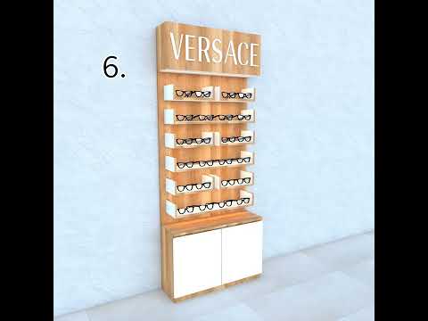 Elegant Back Wall Unit Eyewear Display