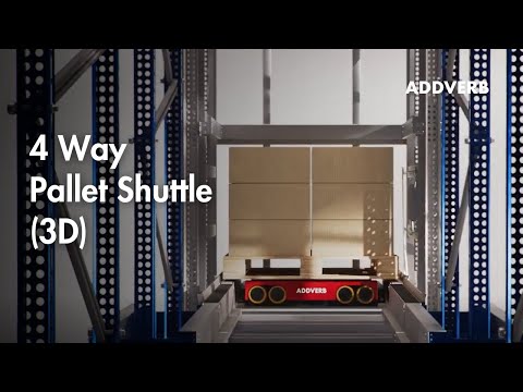 Four Way Pallet Shuttle for Automated Storage System | Multilevel AS/RS for Pallet Storage