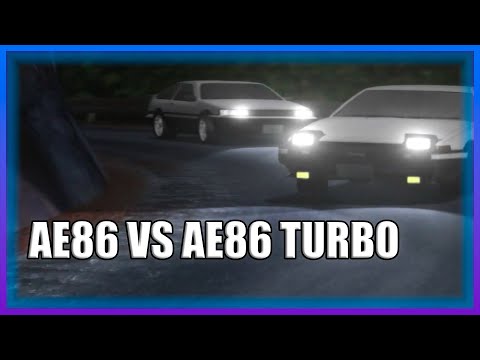INITIAL D - AE86 VS AE86 TURBO [HIGH QUALITY]