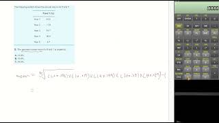 Geometric Mean - CFA Level1 practice question