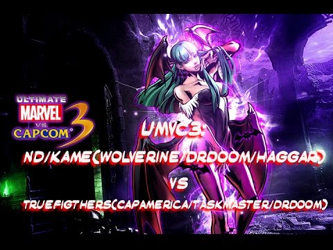 UMVC3: Kame(Wolverine/DrDoom/Haggar) vsTruefigthers(CapAmerica/Taskmaster/DrDoom)