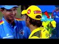 MS Dhoni touched Sourav Ganguly's feet after his last IPL match against Delhi in DC vs CSK