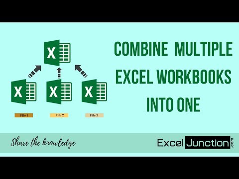 COMBINE Multiple Excel WORKBOOKS into OneExcelJunction.com