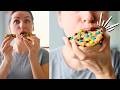 ASMR Soft Eating M M Style Stuffed Cookies No Talking Satisfying Mouth Sounds
