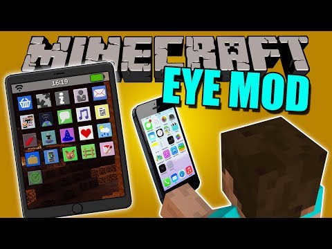 EYE MOD - Realistic Iphone that WORKS in Minecraft - Minecraft mod 1.11.2 Review ENGLISH