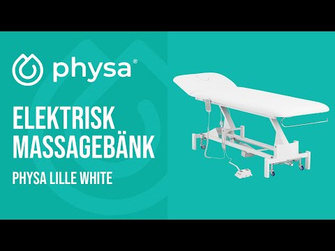 video - Elektriskt massagebänk - 1 motor - 100 W - 207 x 68 x 53 - 92 cm - 200 kg - vit