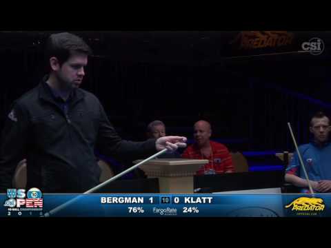2016 US Open 10-Ball: Justin Bergman vs Jason Klatt