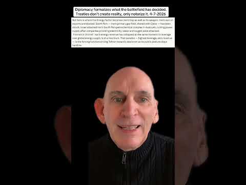 Diplomacy formalizes what the battlefield has decided. Treaties don't create reality  4-7-2026