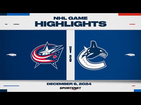 NHL Highlights | Blue Jackets vs. Canucks - December 6, 2024