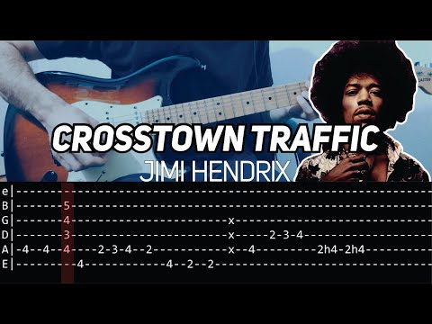 Jimi Hendrix - Crosstown traffic (Guitar lesson with TAB)