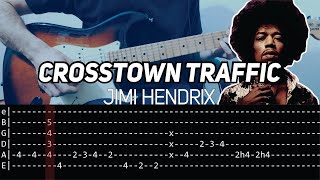 Jimi Hendrix - Crosstown traffic (Guitar lesson with TAB)