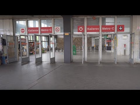 Czech Republic, Prague, metro ride from Kačerov to Roztyly