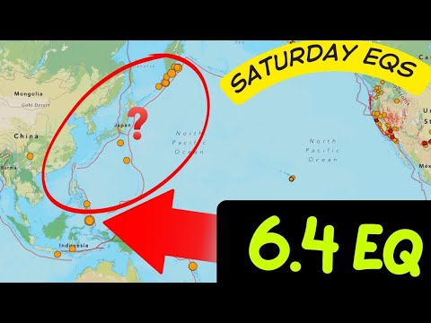 Large 6.4 Earthquake South of the Philippines. Huge cluster of Eqs Kamchatka Region. Saturday