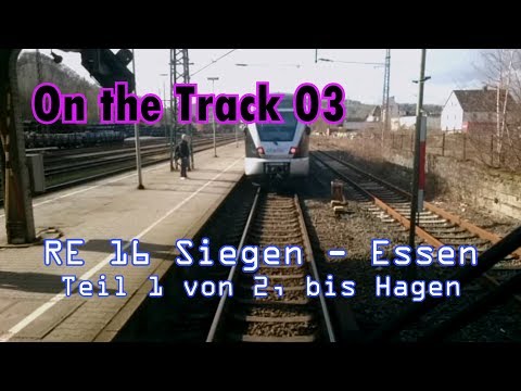RE16 Siegen Essen, Teil 1 bis Hagen, Abellio, Führerstandsfahrt
