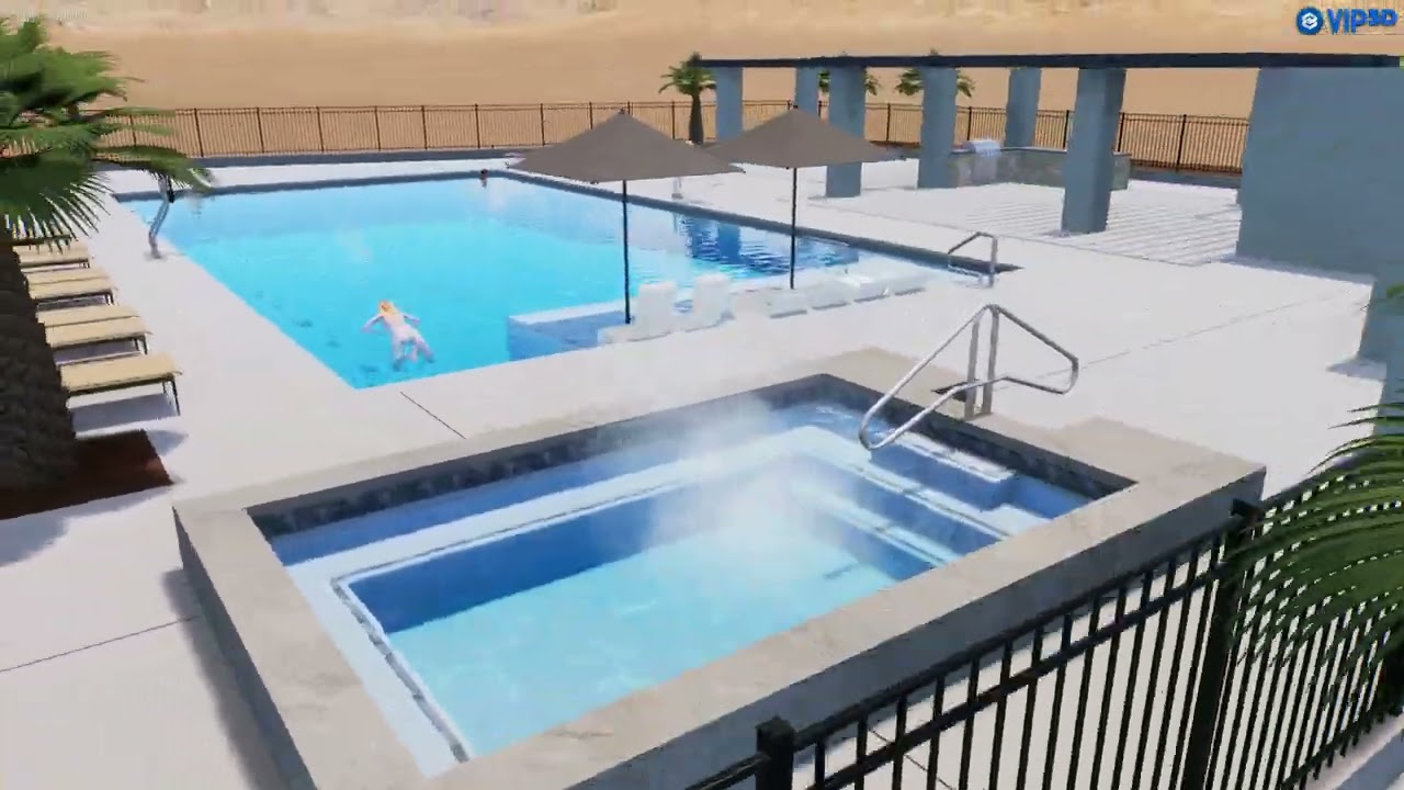 SkyView Community Pool & Amenity Rendering