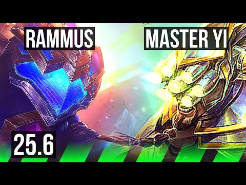 RAMMUS vs MASTER YI (JGL) | 1100+ games, Rank 11 Rammus | KR Master | 25.6