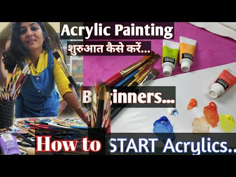 How to START... ACRYLIC PAINTING || ArtistapoojaHindi