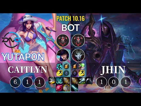 DFM Yutapon Caitlyn vs Jhin Bot - KR Patch 10.16