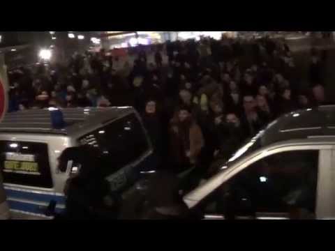 Dresden Pegida 23.03.2015 - So sieht angeblich das Bunte Dresden aus? Vermummte Linke