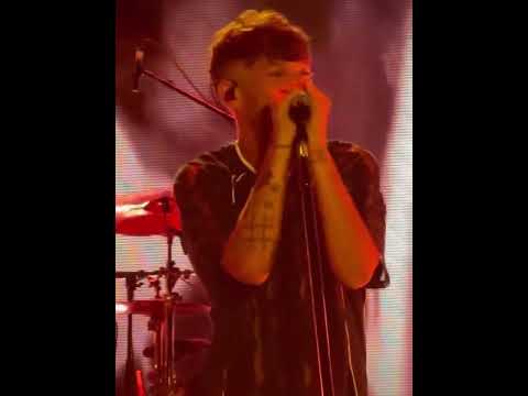 louis during “walls” at łódź summer festival in poland! #louistomlinson