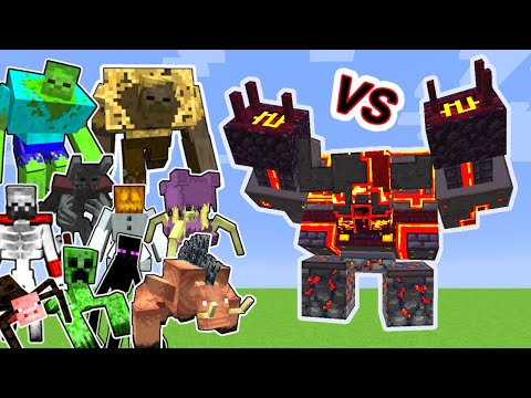 Netherite Monstrosity Vs. Mutant Beasts and More Mutants in Minecraft