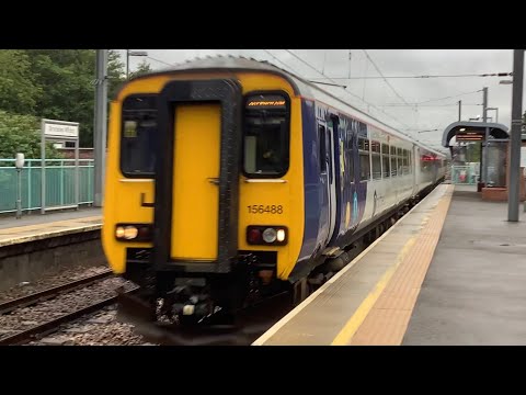 156488 and 156469 passing Brockley Whins Working 2M18 From Newcastle to Middlesbrough on 23/8/2020