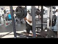 Squat 365 lbs × 4 reps bodyweight 217 lbs (ROAD TO A 500 LB SQUAT)