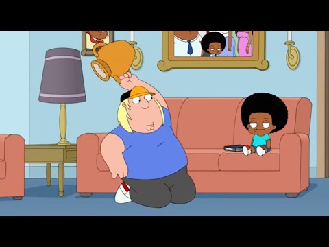 Chris hits Rallo with a vase | Family Guy
