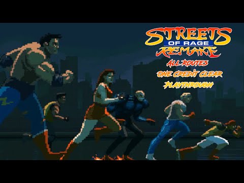 Streets of Rage Remake v5.2 | All Routes | 1CC Playthroughs