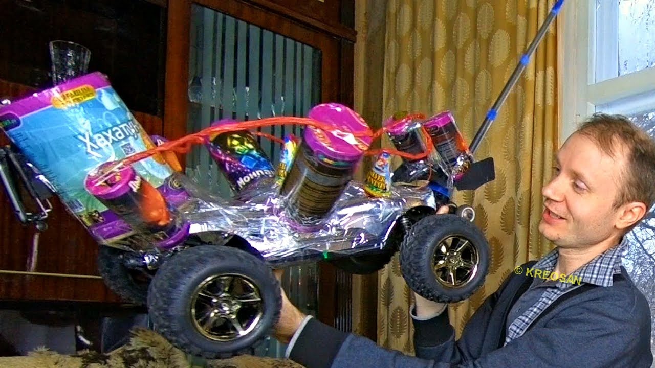 ✅Беспилотная моделька творит ЧУДЕСА 🚗 Проект КарДуино ⚡ Прикол с фейерверками и машинкой