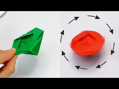 Spinning top from paper Paper toy antistress