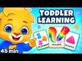 Learn Numbers Colors Shapes First Words ABC Kids Learning Videos Toddler Learning With Lucas