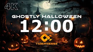 12 Minute Ghostly Halloween Timer with Alarm 🎃| #Halloween #SpookyTimer #HalloweenCountdown #Spooky