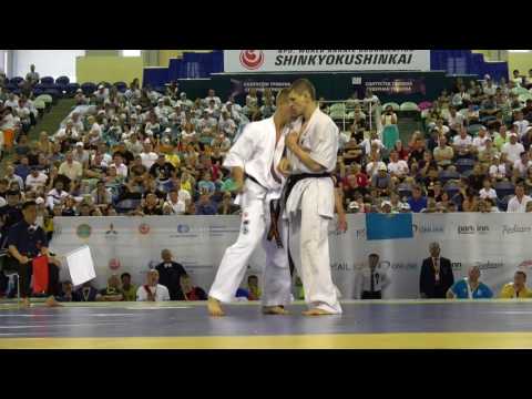 The 6th World Karate Championship in Weight Categories Middle semifinal2 Smolyakov vs Svynarenko