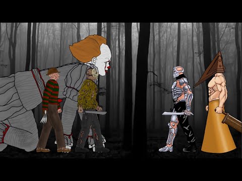 Uber Jason, Pyramid Head Vs Jason Voorhees, Freddy Krueger And IT Pennywise (Part 2).