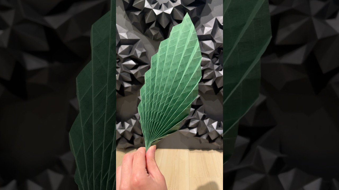 ヒンキーに折り紙作品作らせてみた！Illusion Diagonal (Green)