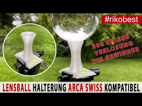 Lensball - Glaskugel Fotografie - Ständer Halter für Arca Swiss Stative + Gewinner Auslosung Kase K9