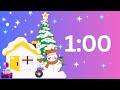 1-MINUTE COUNTDOWN TIMER WITH MUSIC | CHRISTMAS  🤍🎼⏰🎄