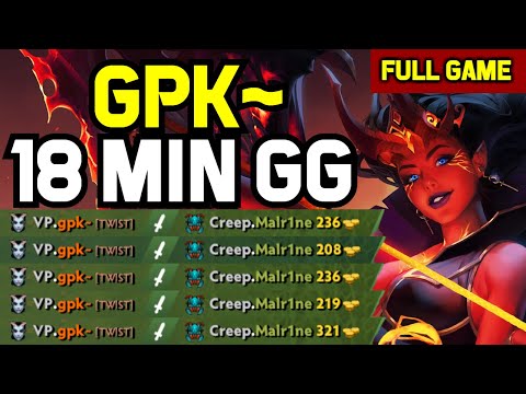 gpk~ Queen of Pain MID Destroys Mid FORCER Weaver and ends game in 18 minutes