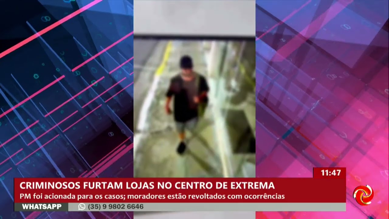 Comerciantes ficam revoltados após série de furtos em lojas de Extrema