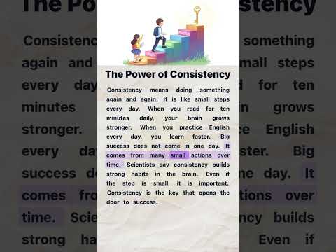 The Power of Consistency 🔑 | Easy English Story #learnenglish #englishstory #consistency