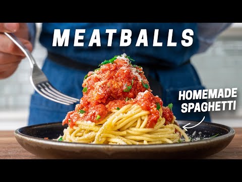 SPAGHETTI AND MEATBALLS (3 Tricks For Perfect Meatballs)