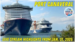 Windy Day Cruise Ship Spotting in Port Canaveral (Jan. 31, 2026)