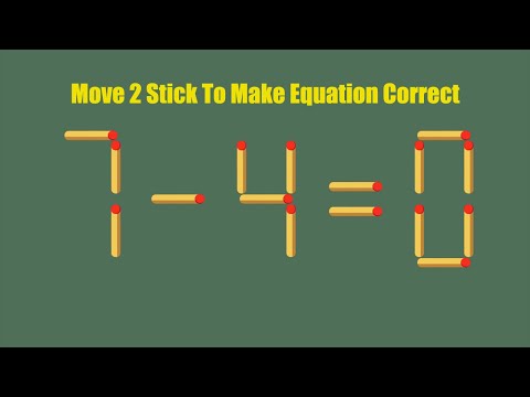Move 2 Stick To Make Equation Correct | Matchstick puzzles #30