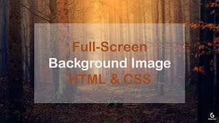 How to set Background Image in Html and Css Using vs code