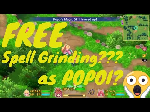 Secret of Mana (2018) - Popoi's Cheeky Mana-Free Spell Grinding Strategy!!