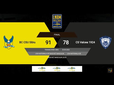 LNBM Getica 95 2023-2024: BC CSU Sibiu - CS Vâlcea 1924
