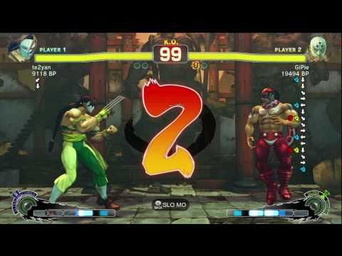 GiPie [Fuerte] vs Hiro1987 [Hakan] te2yan [Vega] SSF4 Japanese Online Ranked Matches - TRUE-HD