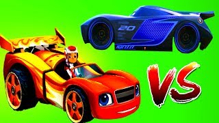 Blaze and the Monster Machines: Race the Skytrack VS Cars 3 Driven to Win Gameplay for Kids