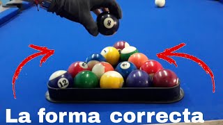¿Como se colocan las bolas de Billar🎱 | La forma correcta de poner las Bolas de Billar.